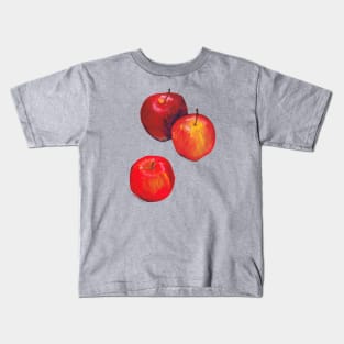 Three Apples - still life fruit for the cooking and gardening lover Kids T-Shirt